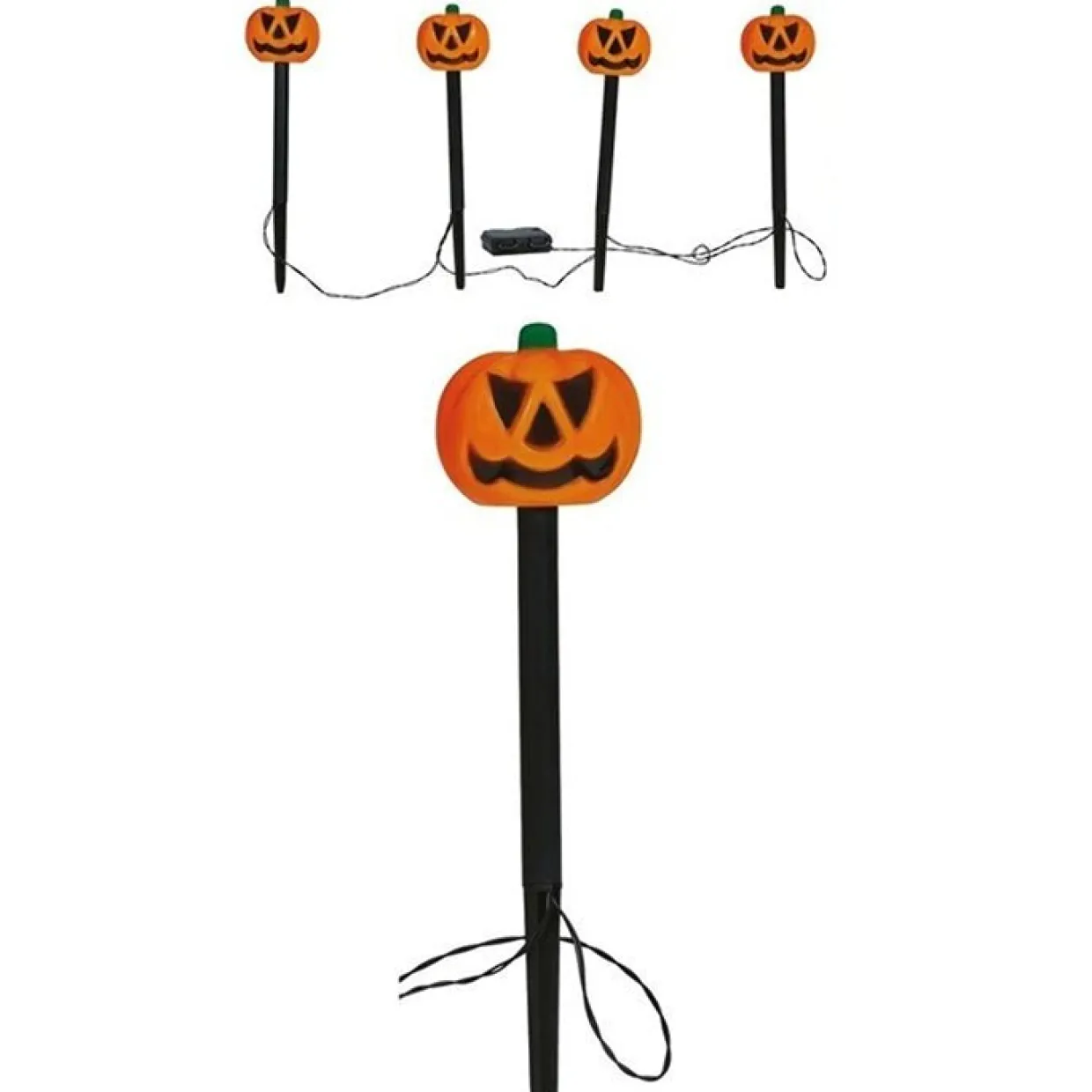 Pack de 4 Faroles Calabaza Jardín