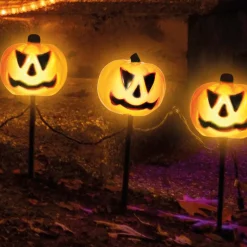 Pack de 4 Faroles Calabaza Jardín