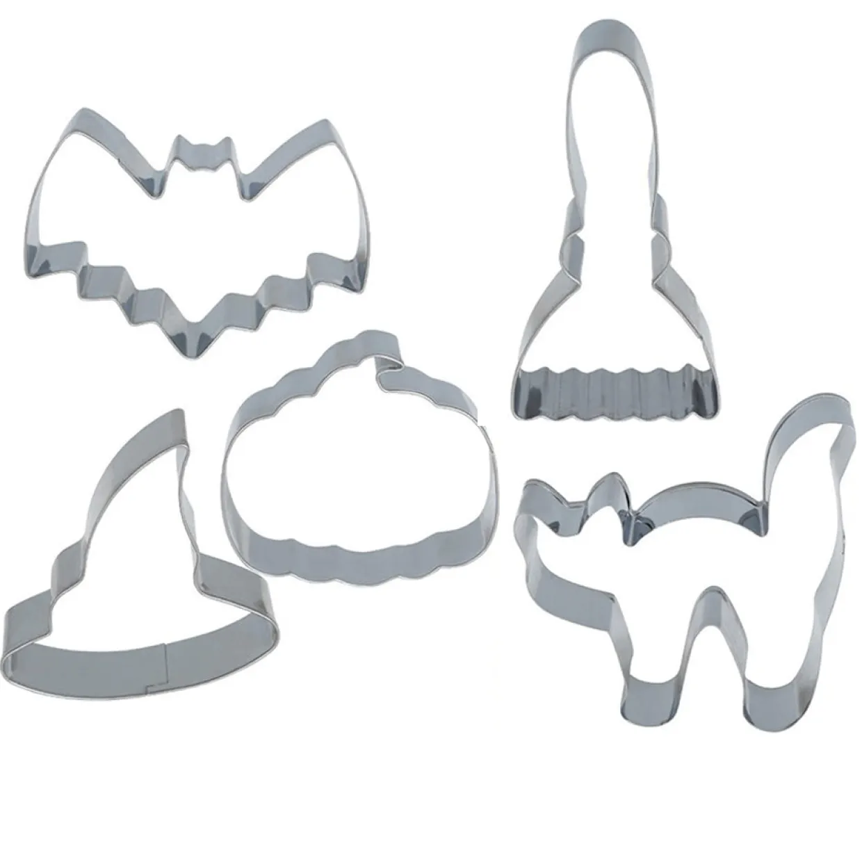 Pack de 5 Moldes Metálicos para Galletas Halloween