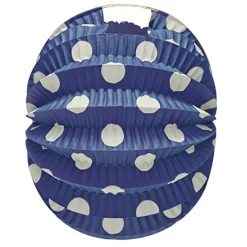 Pack 12 Farolillos de Feria Azules con Lunares Blancos