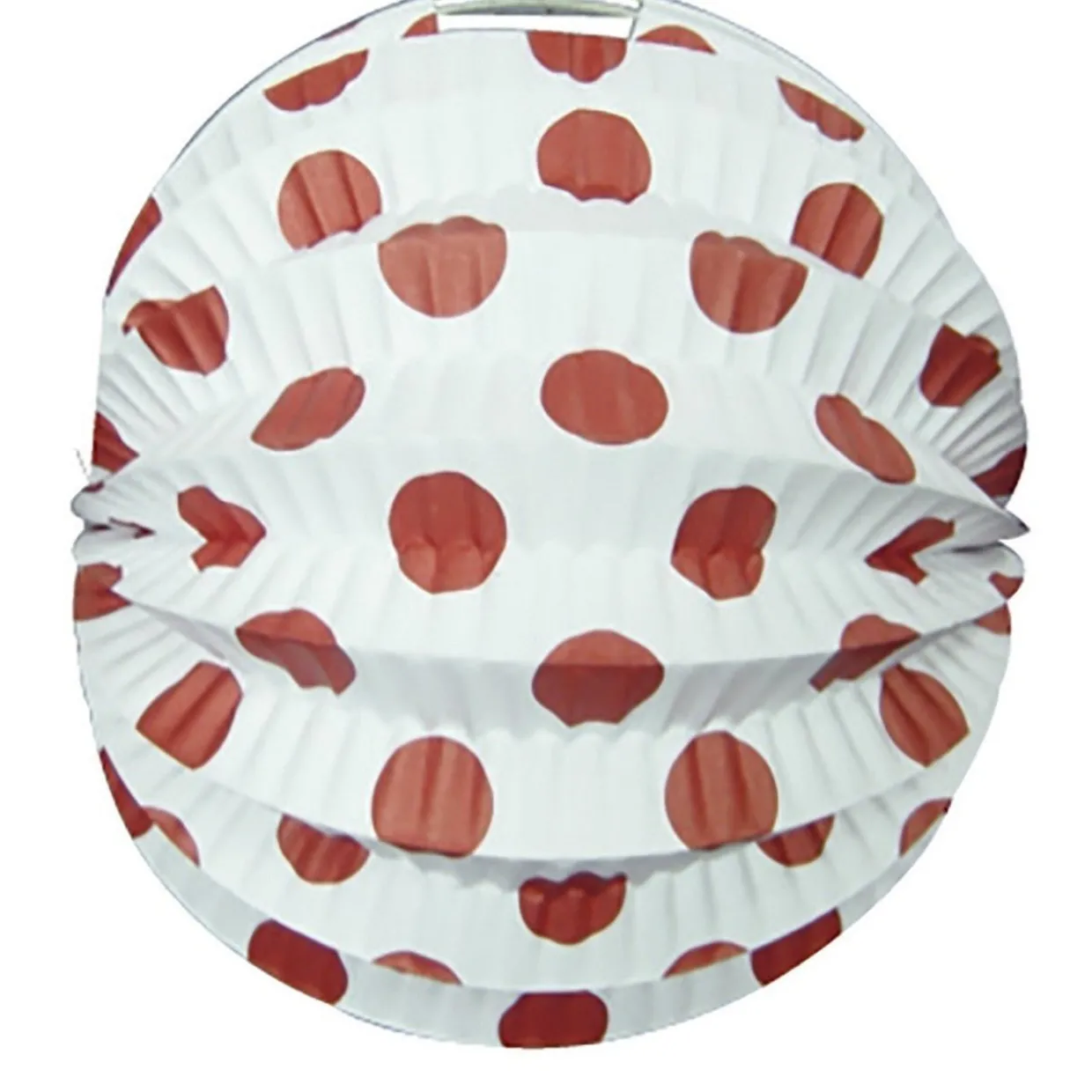 Pack 12 Farolillos de Feria Blancos con Lunares Rojos