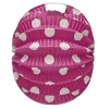 Pack 12 Farolillos de Feria Fucsias con Lunares Blancos