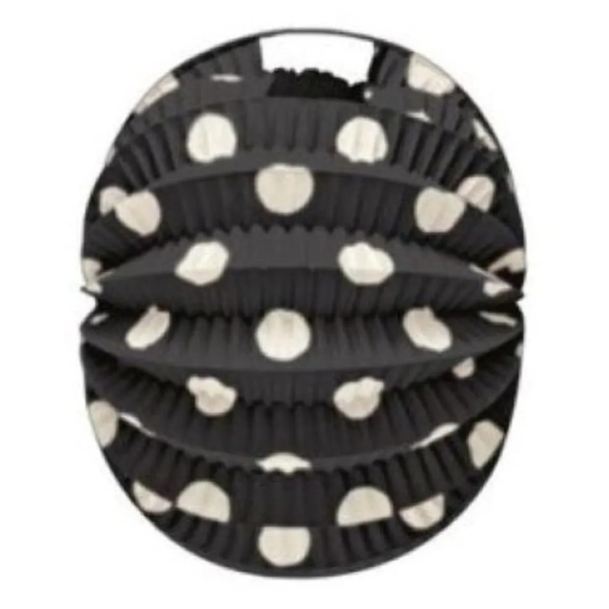 Pack 12 Farolillos de Feria Negros con Lunares Blancos