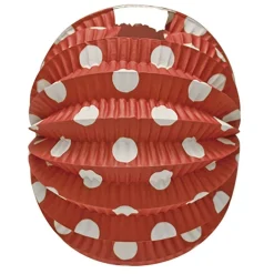Pack 12 Farolillos de Feria Rojo con Lunares Blancos