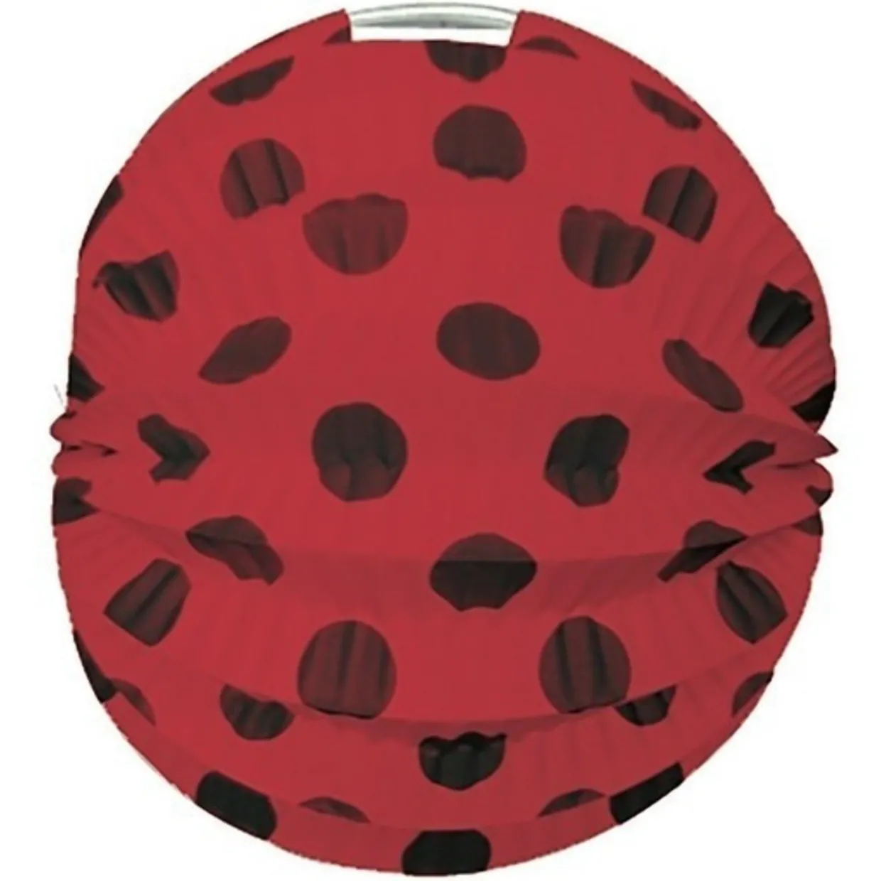 Pack 12 Farolillos de Feria Rojos con Lunares Negros