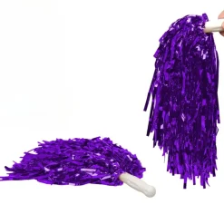 Pack 2 Pompones Violetas Metalizados