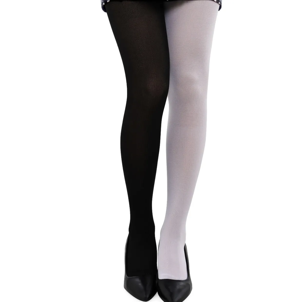 Panty Bicolor Negro y Blanco