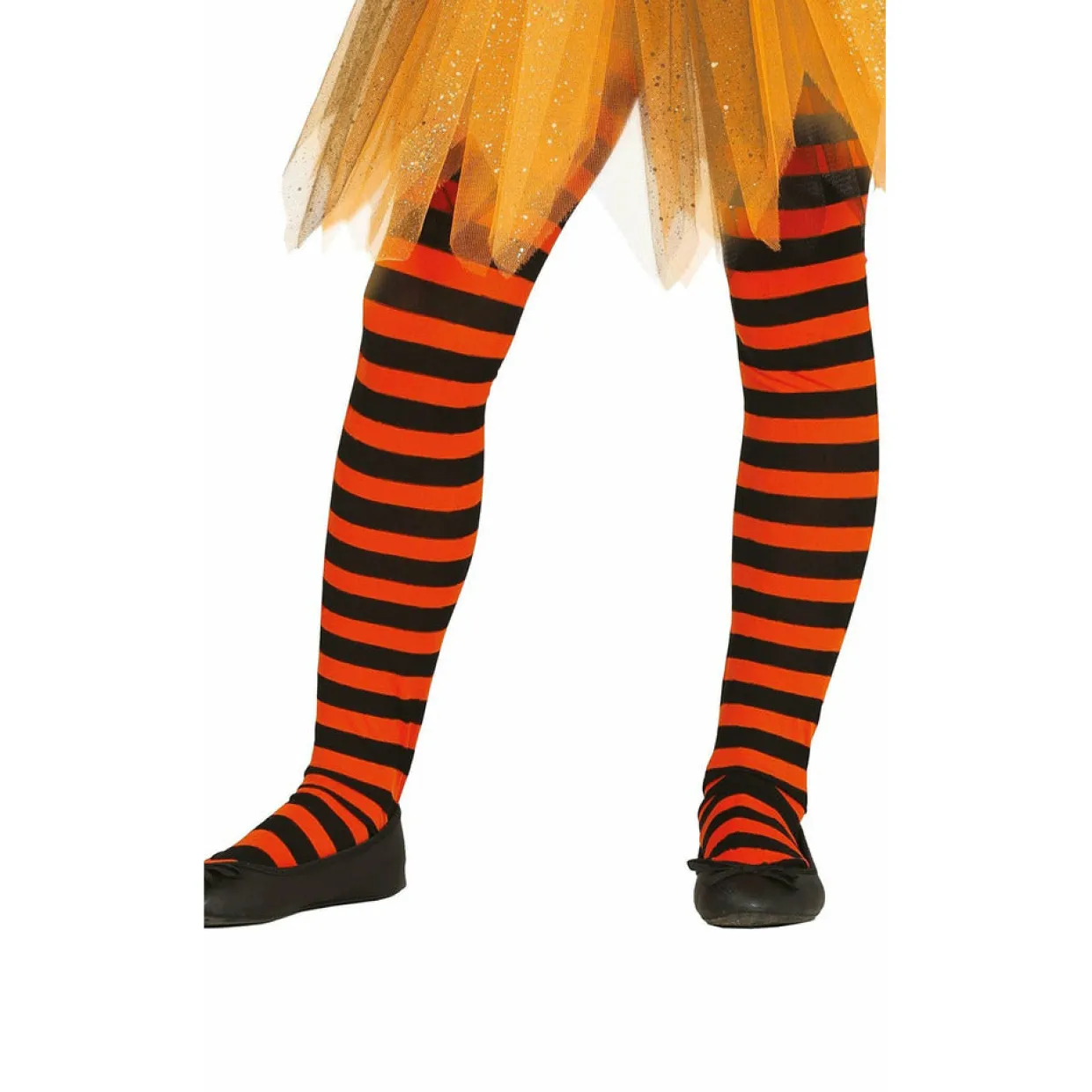 Panty Rayas Naranjas y Negras Basic infantil