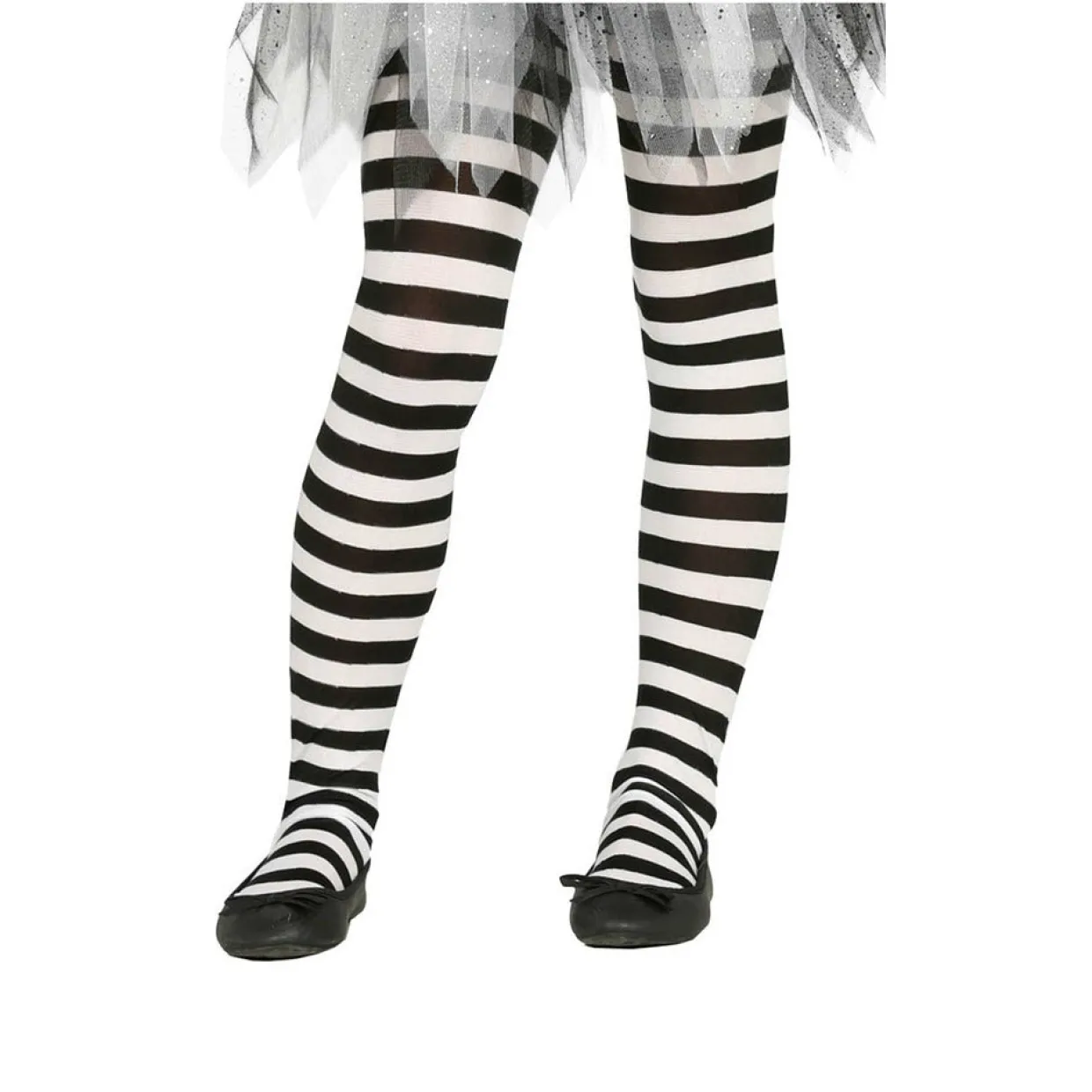 Panty Rayas Negras Blancas infantil