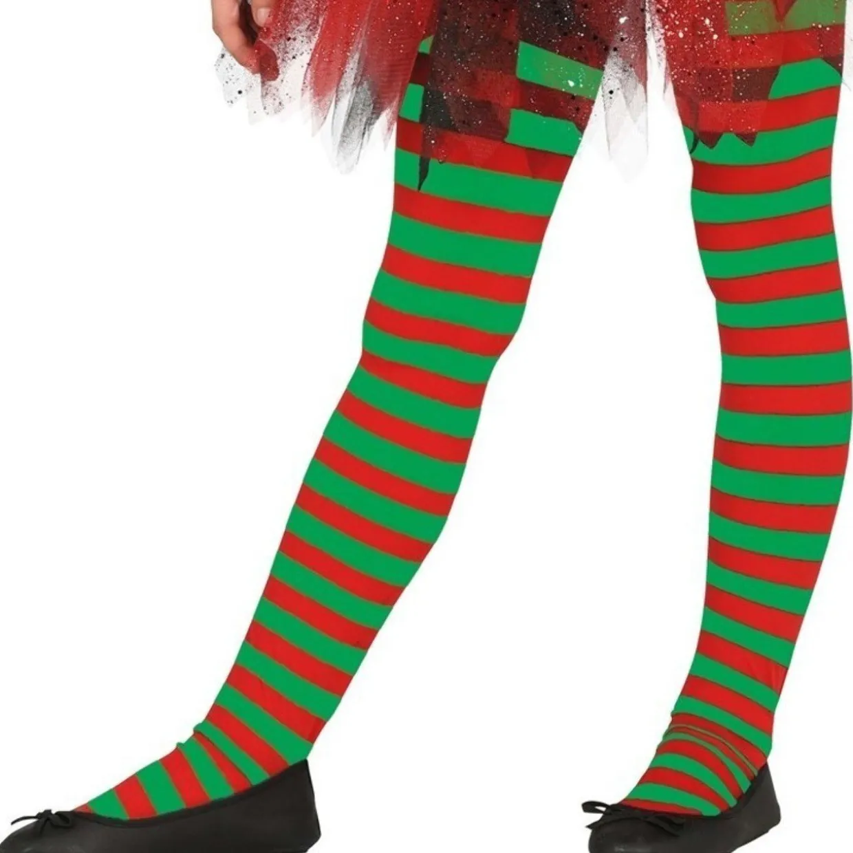 Panty Rayas Rojas y Verdes Basic infantil