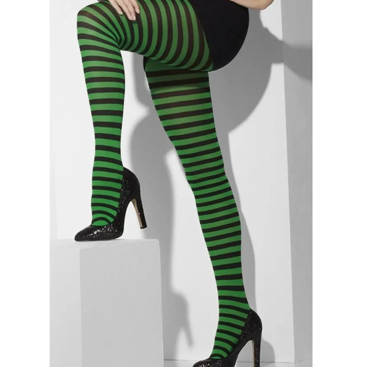 Panty Rayas Verdes y Negras Deluxe