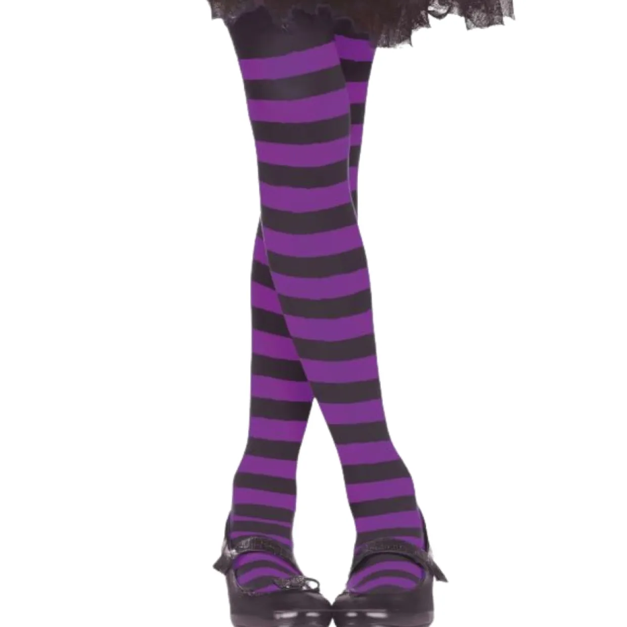 Panty Rayas Violetas y Negras Basic infantil
