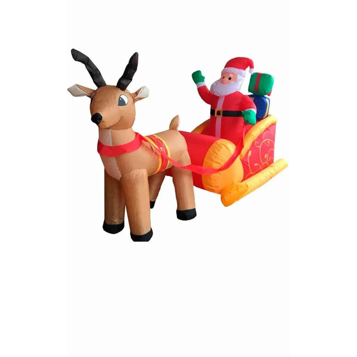 Papá Noel Trineo Hinchable Led