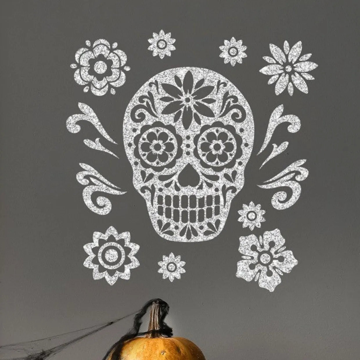 Pegatina de Calavera Glitter para Pared