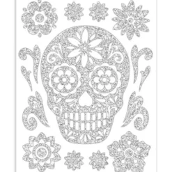 Pegatina de Calavera Glitter para Pared
