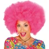 Peluca Afro Fucsia