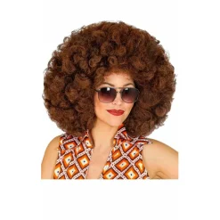 Peluca Afro Marrón Plus
