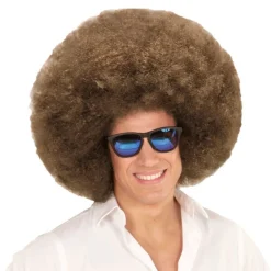 Peluca Afro Súper Castaña