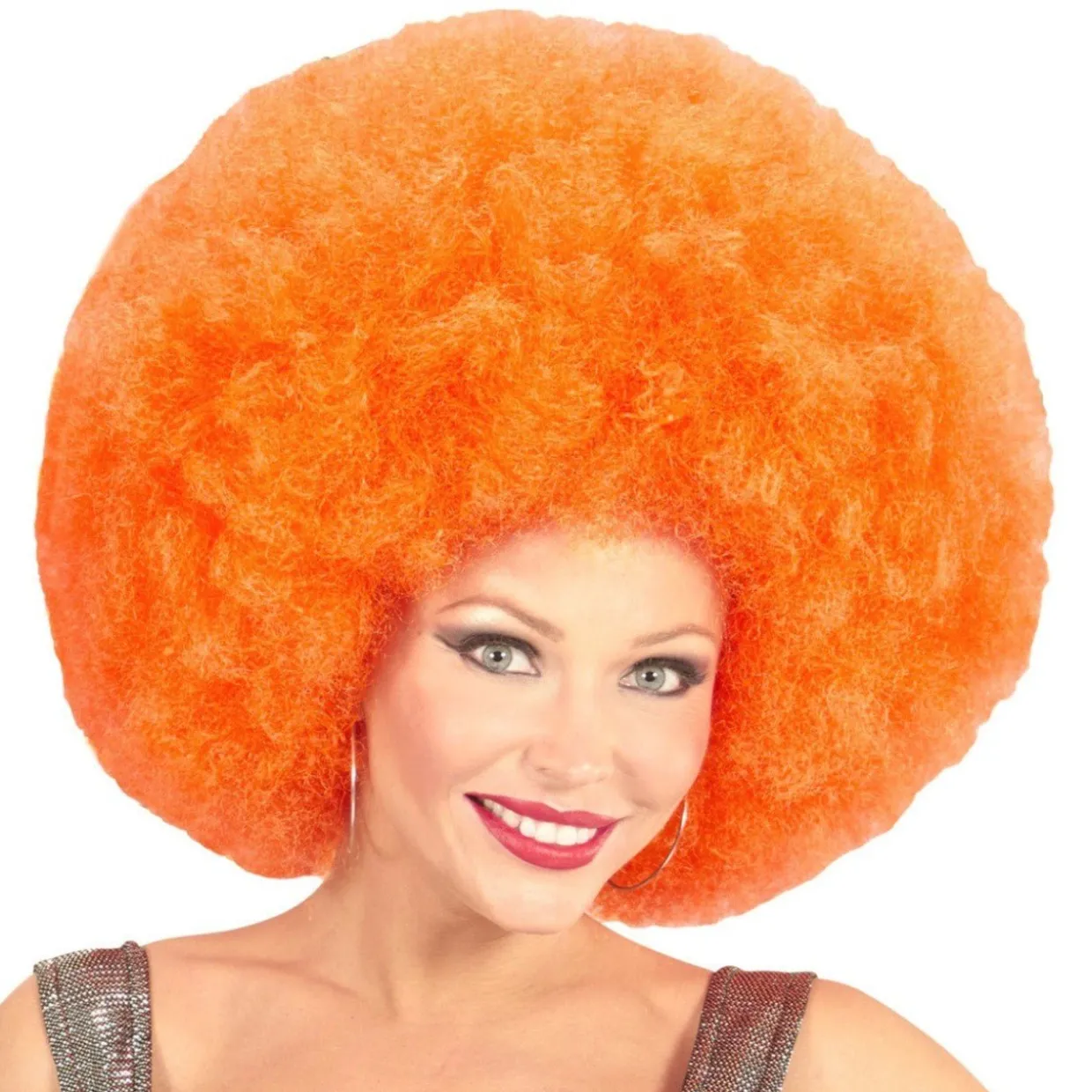 Peluca Afro Súper Naranja