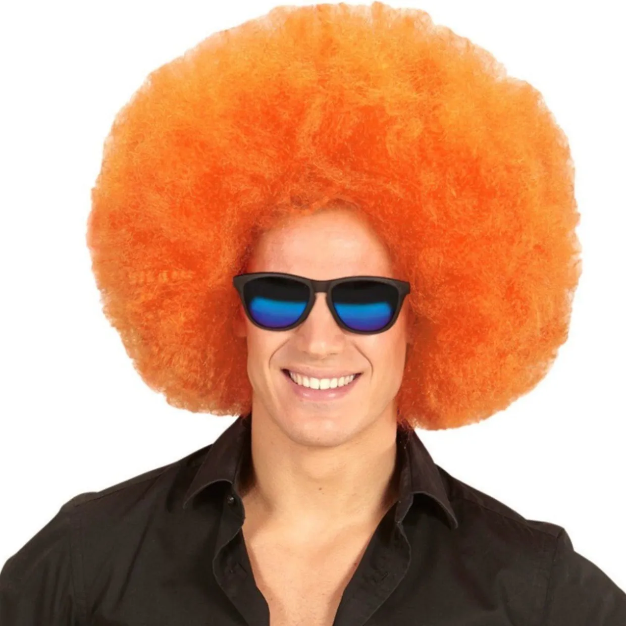 Peluca Afro Súper Naranja