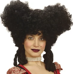 Peluca Barroca Negra Corazón