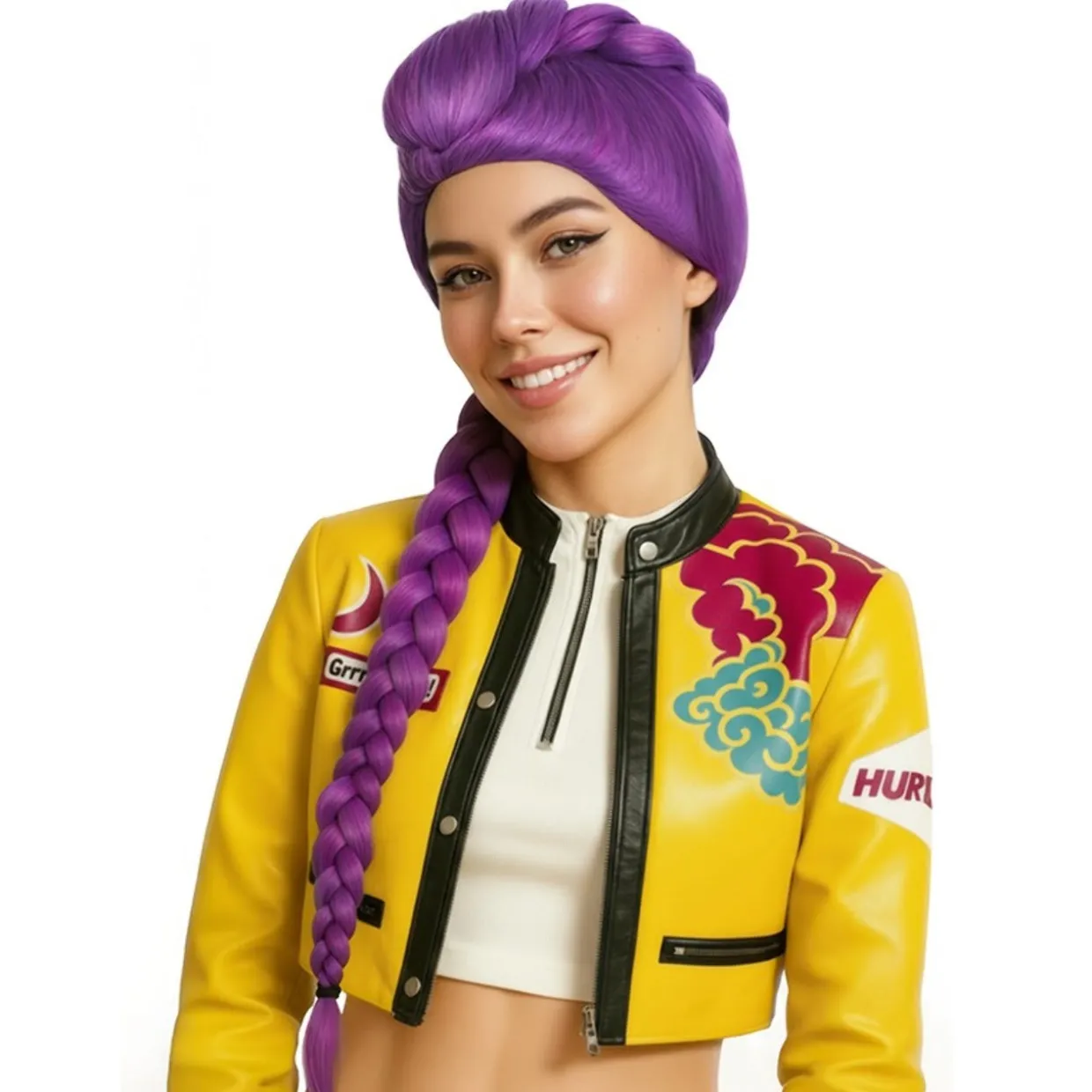 Peluca de Cantante K-Pop Lila