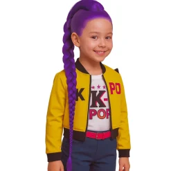 Peluca de Cantante K-Pop Lila infantil