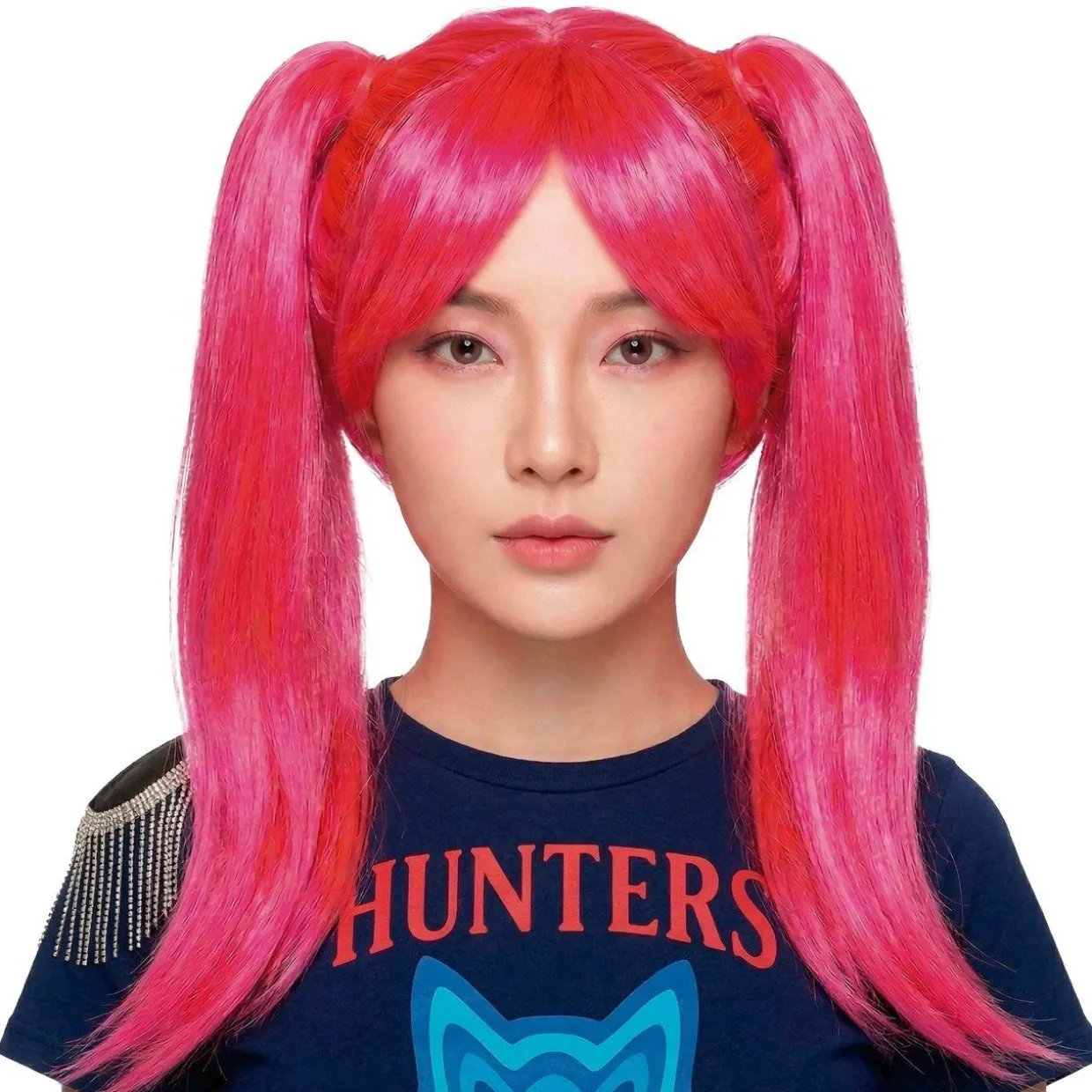 Peluca de Cantante K-Pop Rosa