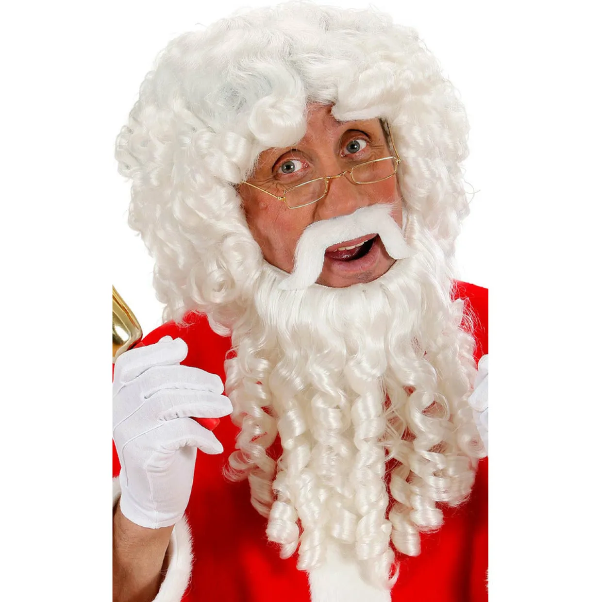 Peluca de Papá Noel Completa con Tirabuzones