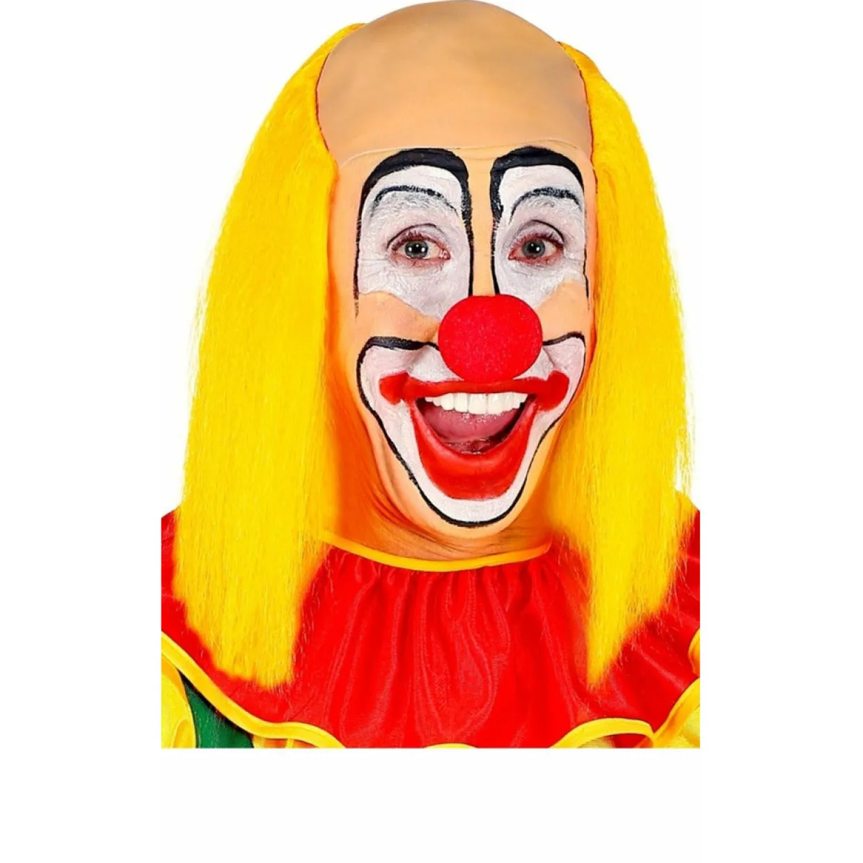 Peluca de Payaso Amarilla con Calva
