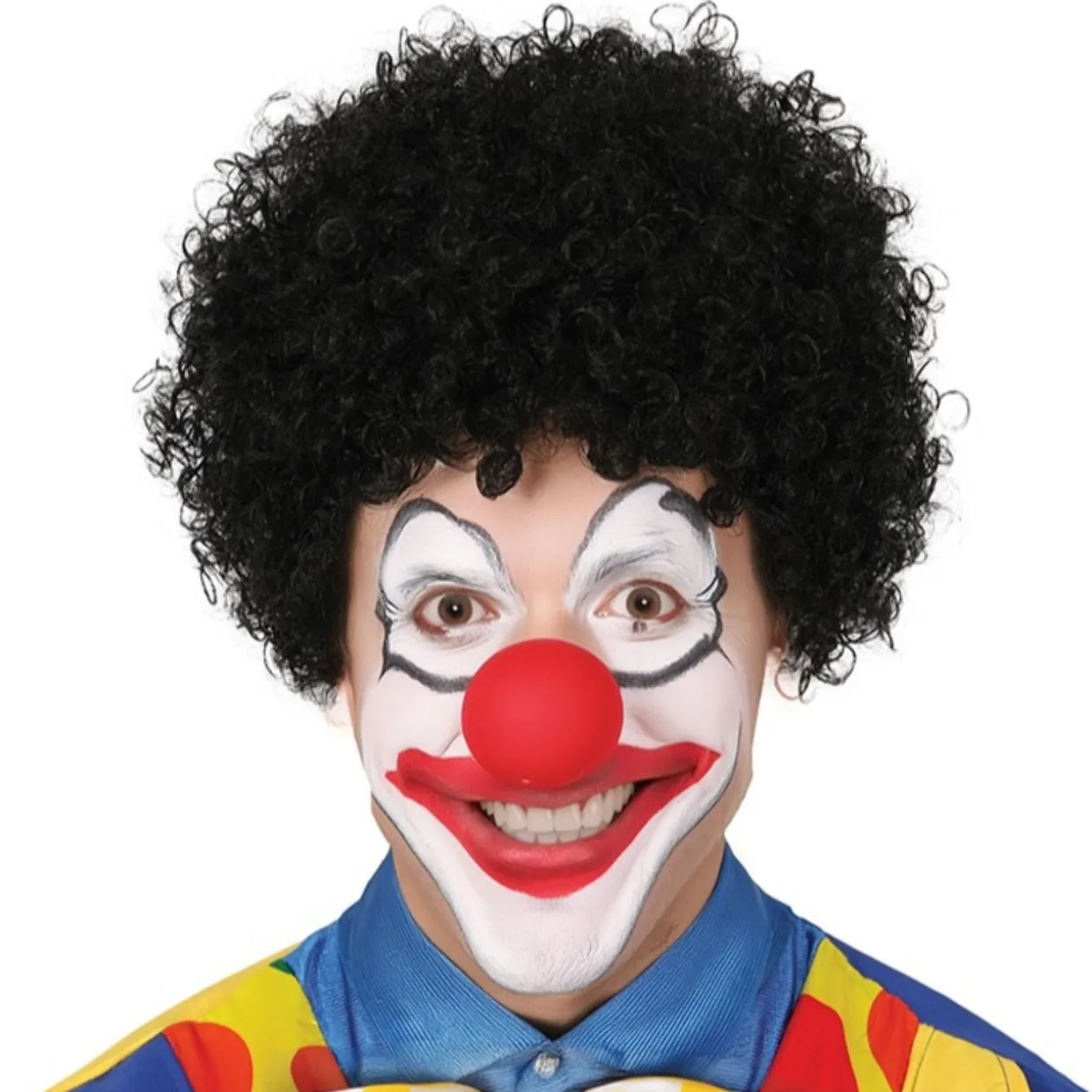 Peluca de Payaso Negra