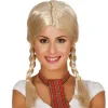 Peluca de Trenzas Rubia Eco