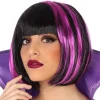 Peluca de Vampiresa Corta Violeta