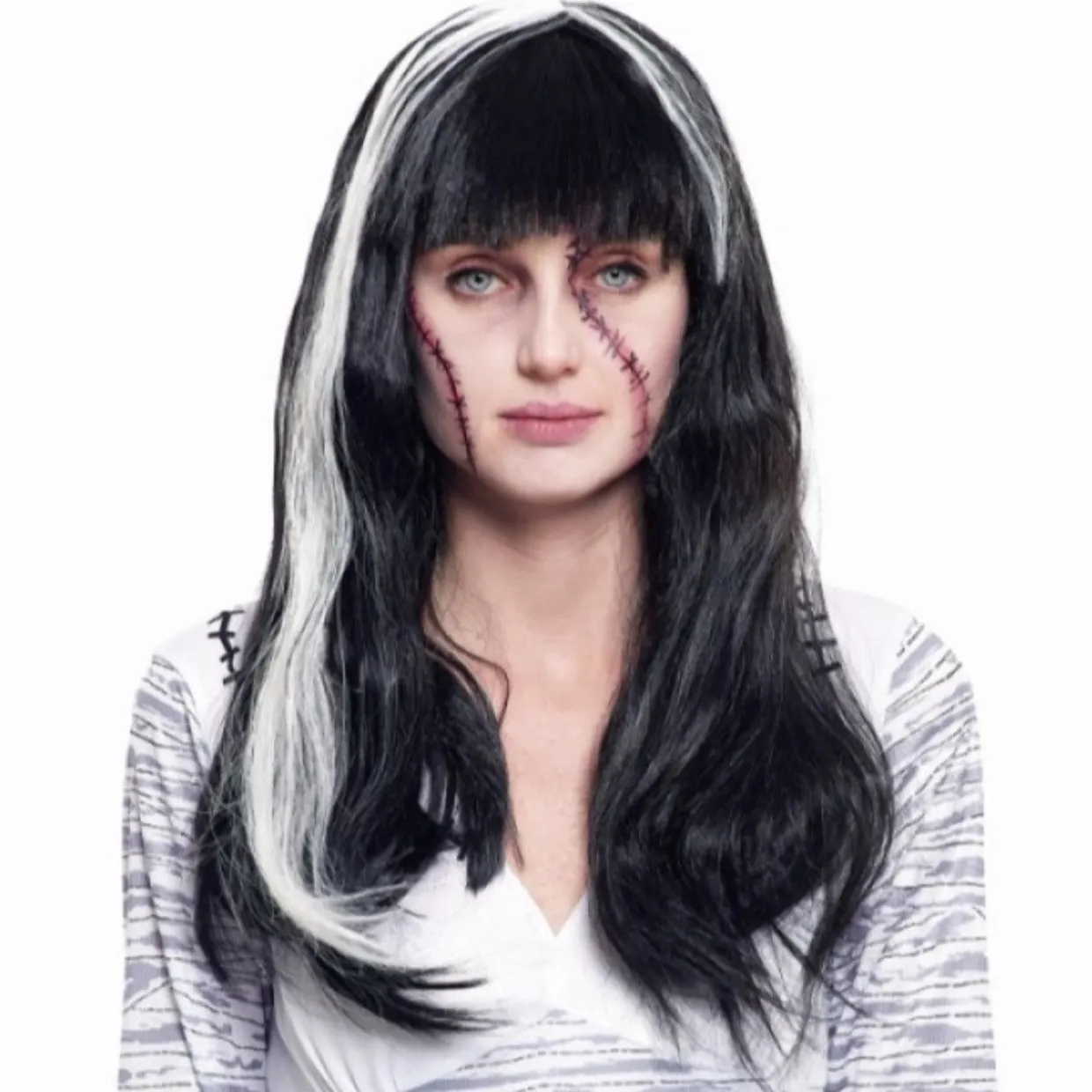 Peluca de Zombie Fantasma Larga