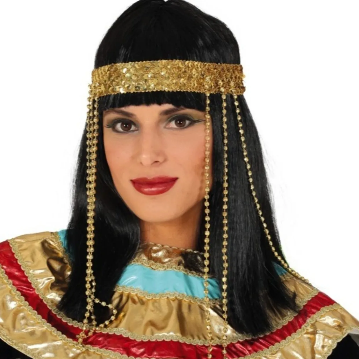 Peluca Egipcia con Diadema