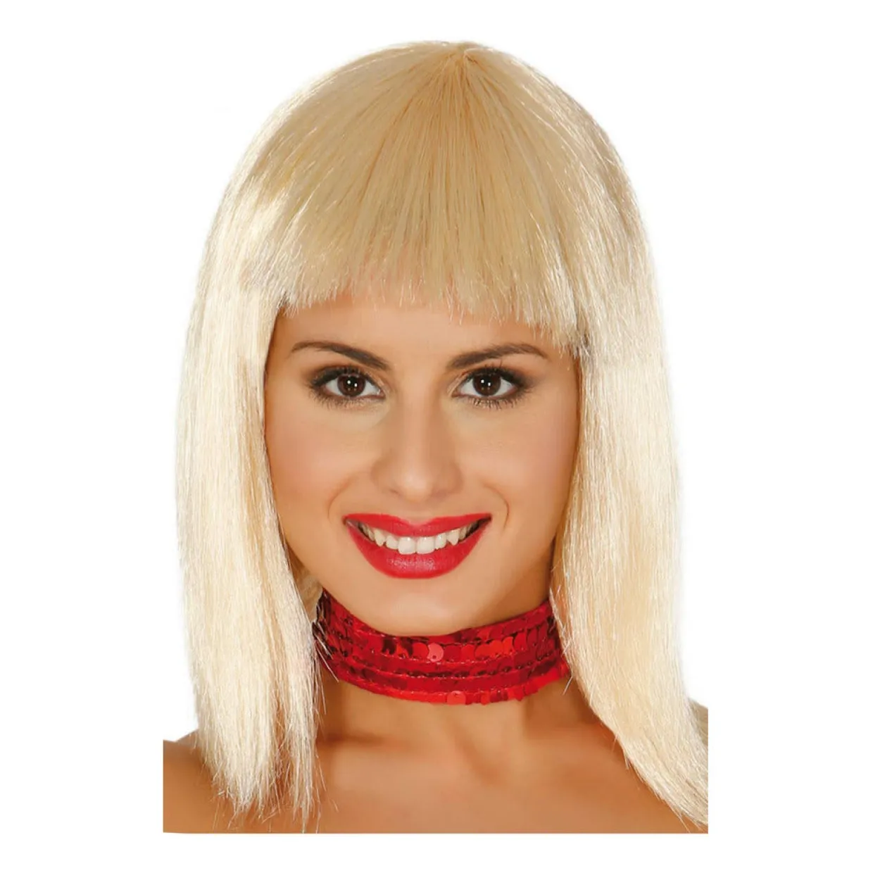 Peluca Flequillo Rubia