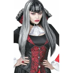 Peluca Gris con Flequillo