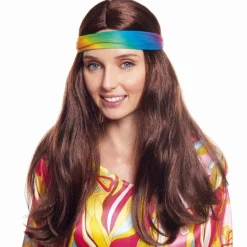 Peluca Hippie Castaña