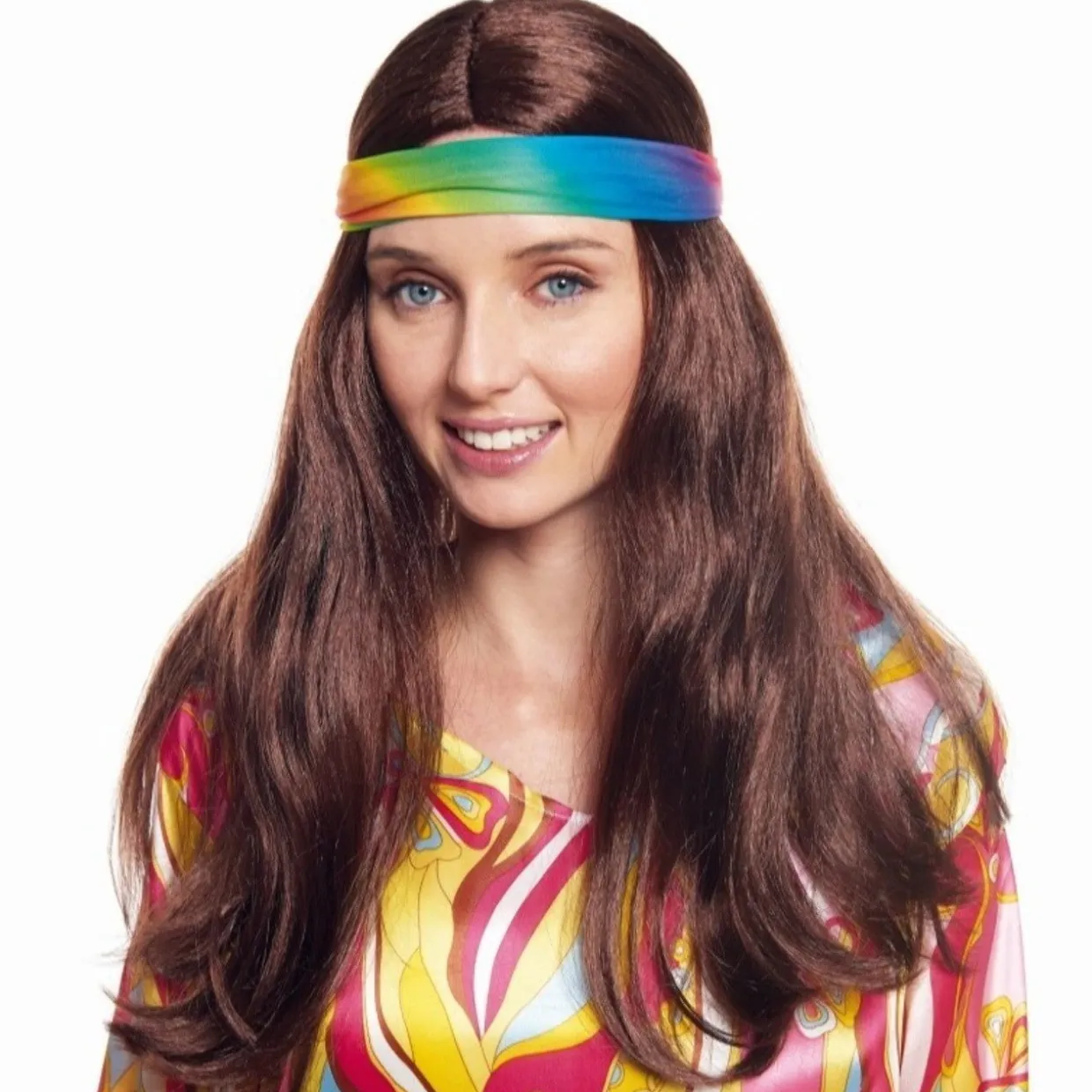 Peluca Hippie Castaña