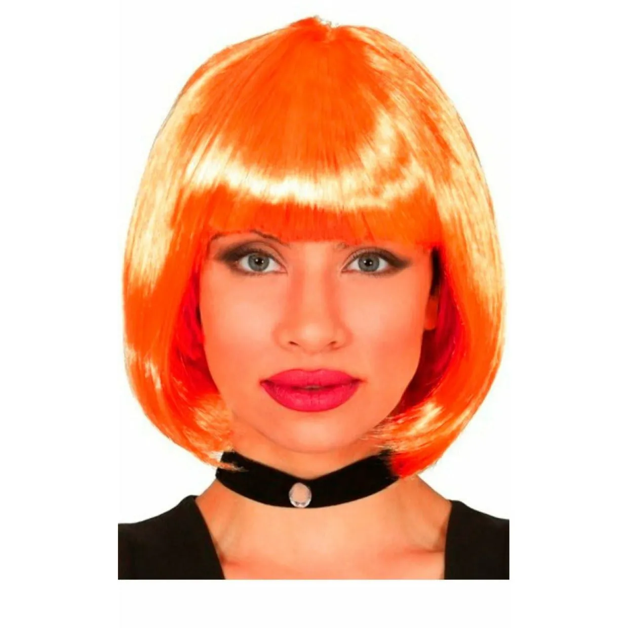 Peluca Naranja Media Melena Eco