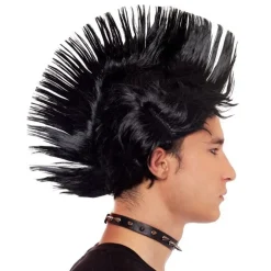 Peluca Punky Cresta Negra