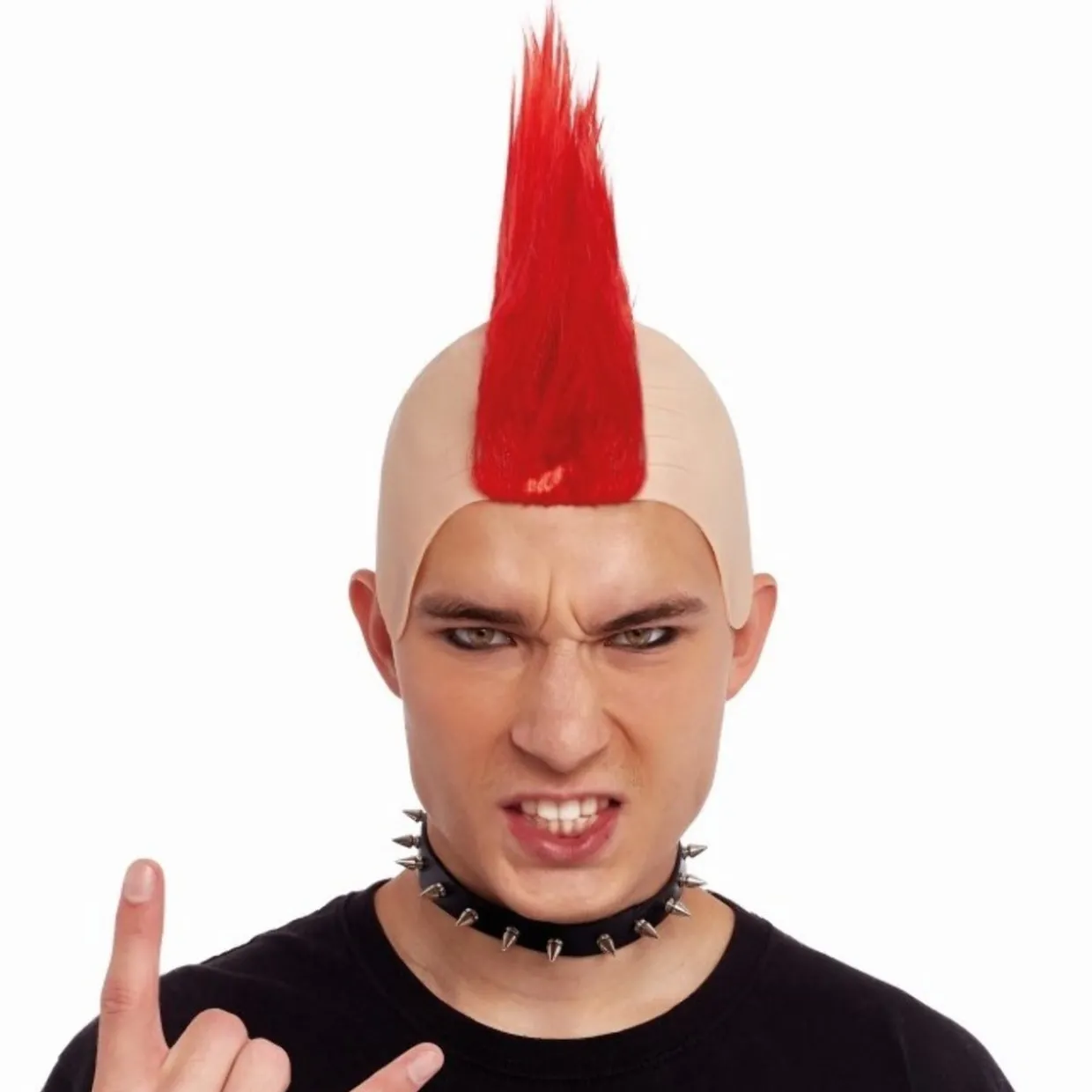 Peluca Punky Cresta Roja