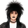 Peluca Punky Negra Larga