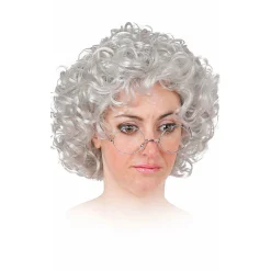 Peluca Rizada Gris