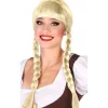 Peluca Rubia con Flequillo y Trenzas