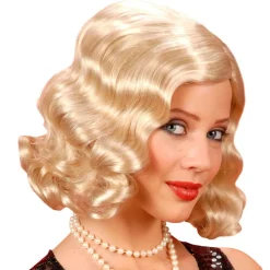 Peluca Rubia Ondas Años 20