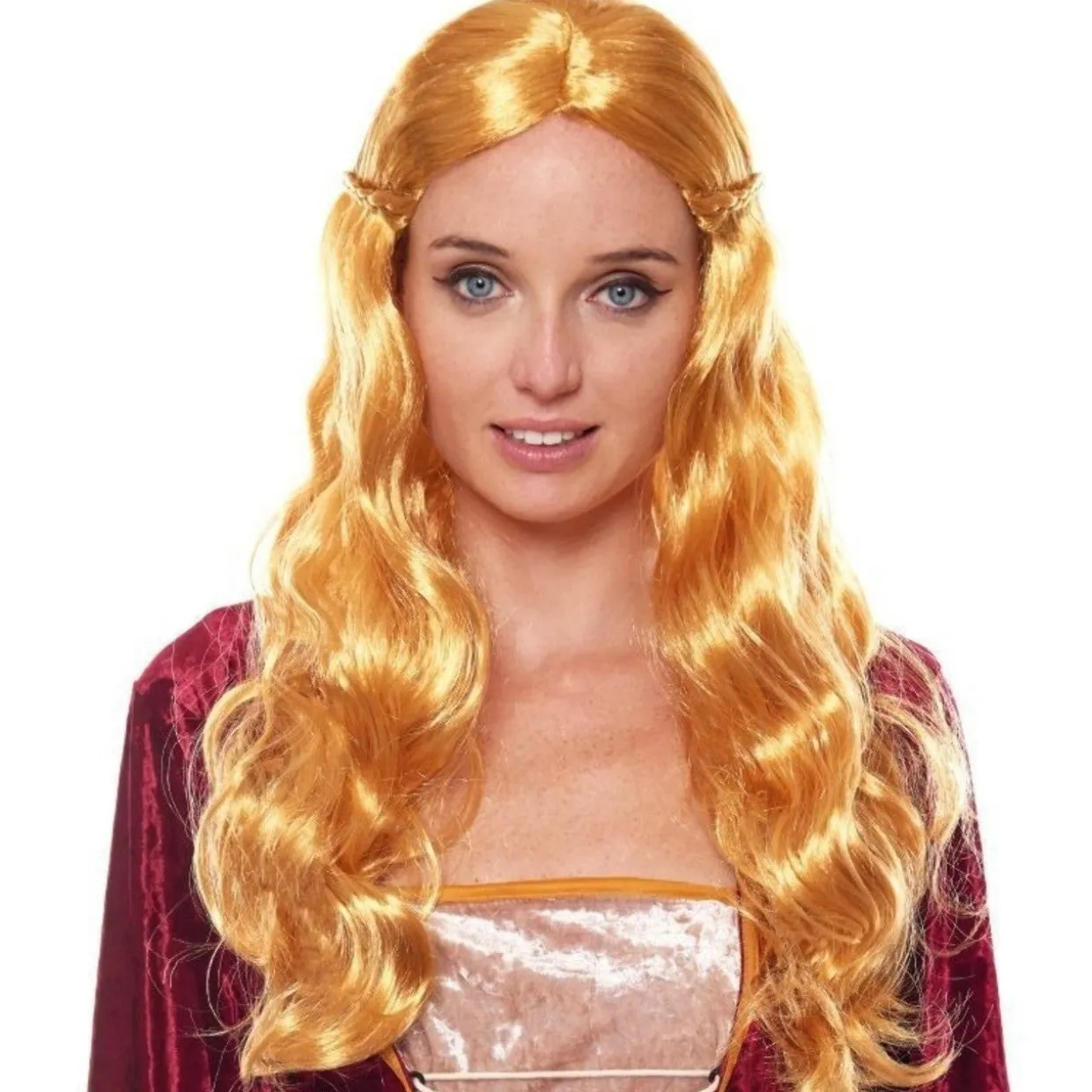 Peluca Rubia Ondas Medieval