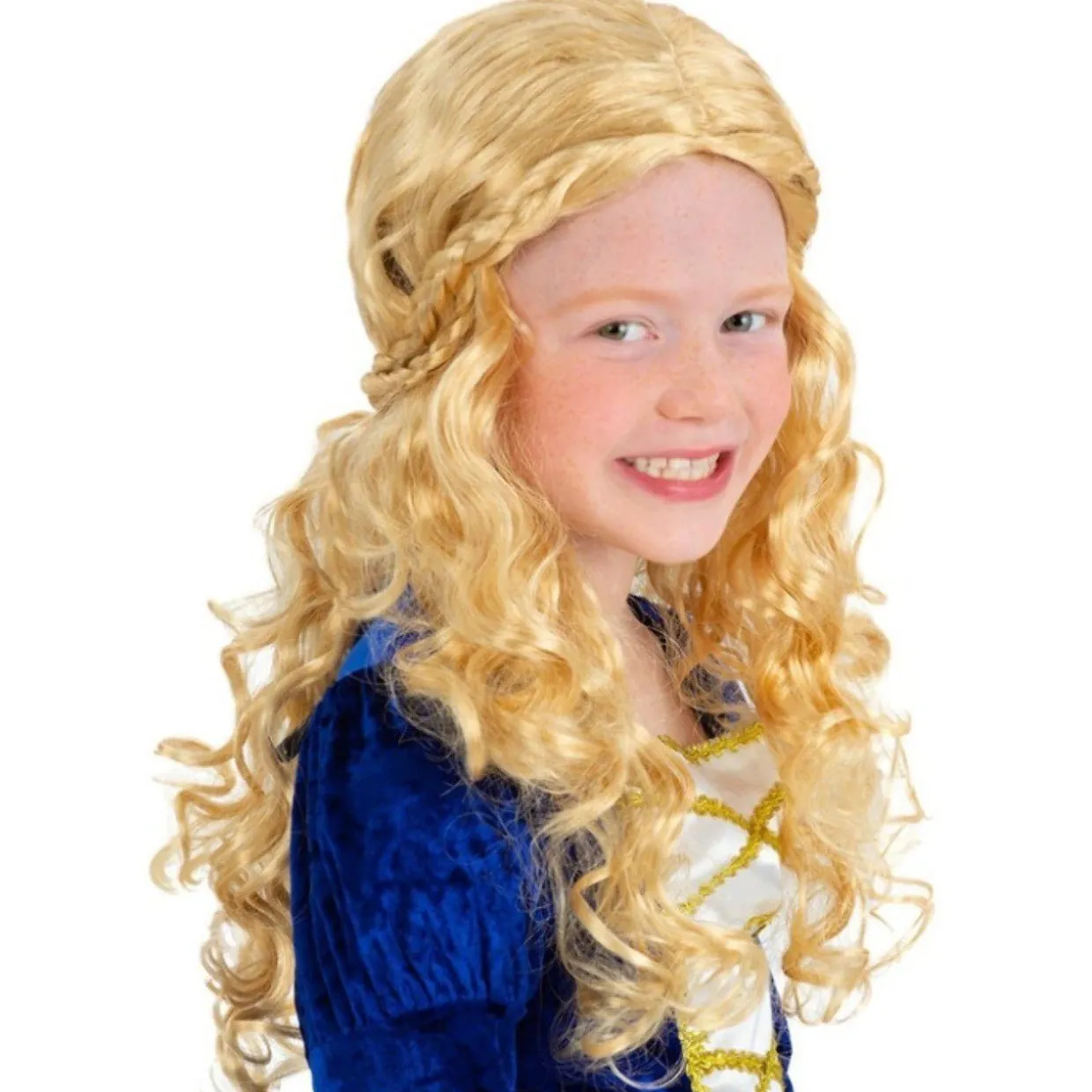 Peluca Rubia Ondulada Medieval infantil
