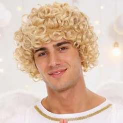 Peluca Rubia Rizada Ángel