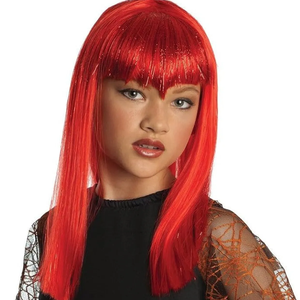 Peluca Vampiresa Traviesa Roja infantil